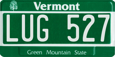 VT license plate LUG527
