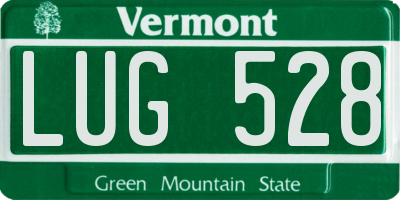 VT license plate LUG528