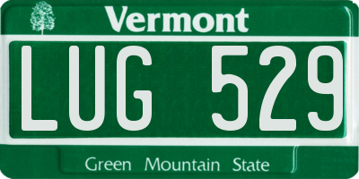 VT license plate LUG529