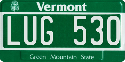 VT license plate LUG530