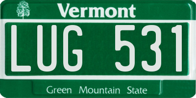 VT license plate LUG531