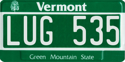 VT license plate LUG535