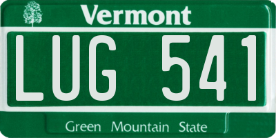 VT license plate LUG541