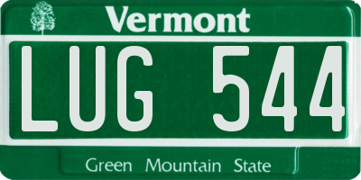 VT license plate LUG544