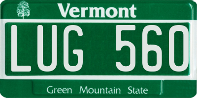 VT license plate LUG560