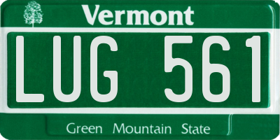 VT license plate LUG561