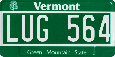 VT license plate LUG564