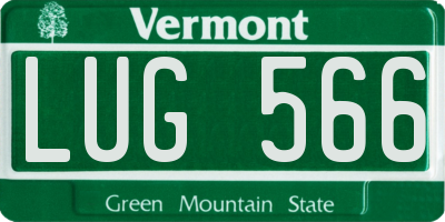 VT license plate LUG566