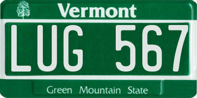 VT license plate LUG567