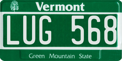 VT license plate LUG568