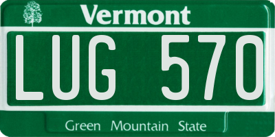 VT license plate LUG570