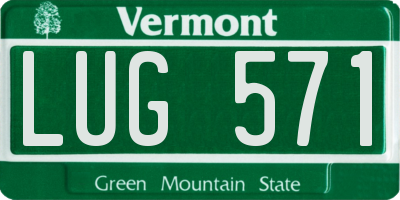 VT license plate LUG571