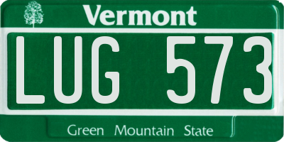 VT license plate LUG573