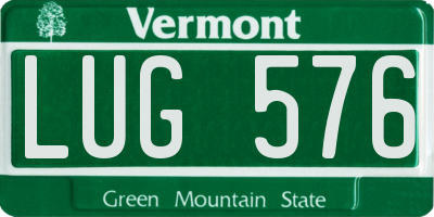 VT license plate LUG576
