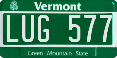 VT license plate LUG577