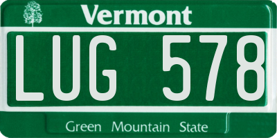 VT license plate LUG578