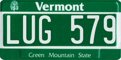 VT license plate LUG579