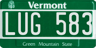 VT license plate LUG583