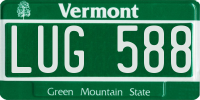 VT license plate LUG588
