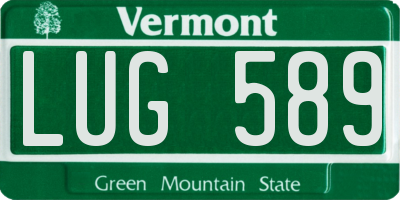 VT license plate LUG589