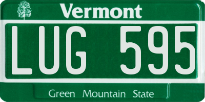 VT license plate LUG595