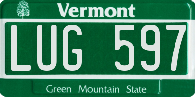 VT license plate LUG597