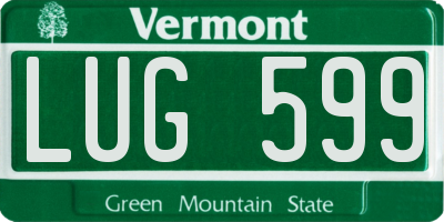 VT license plate LUG599