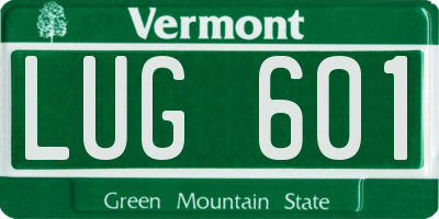 VT license plate LUG601