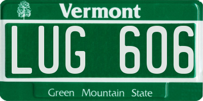 VT license plate LUG606