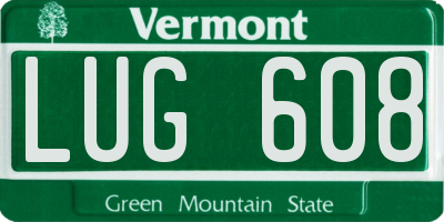 VT license plate LUG608