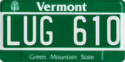 VT license plate LUG610