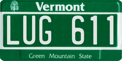 VT license plate LUG611