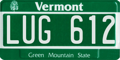 VT license plate LUG612