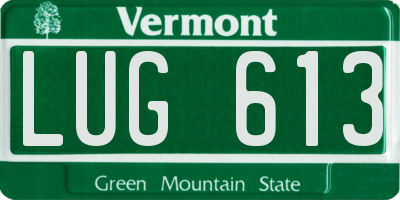 VT license plate LUG613