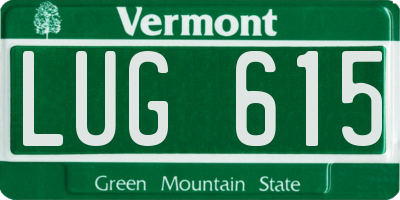 VT license plate LUG615