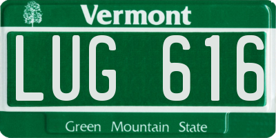 VT license plate LUG616