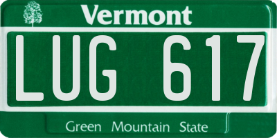 VT license plate LUG617
