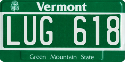 VT license plate LUG618