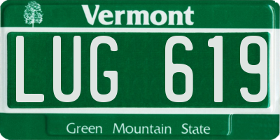 VT license plate LUG619