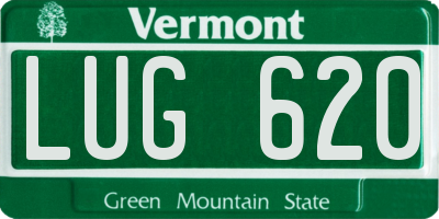 VT license plate LUG620