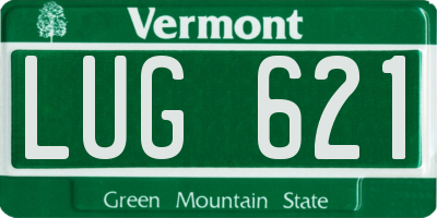 VT license plate LUG621