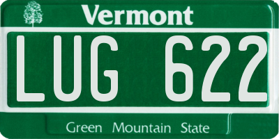 VT license plate LUG622
