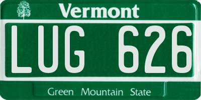 VT license plate LUG626