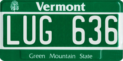 VT license plate LUG636