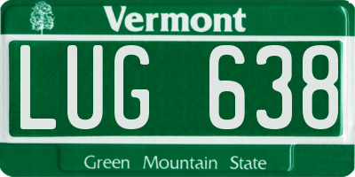 VT license plate LUG638