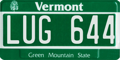VT license plate LUG644