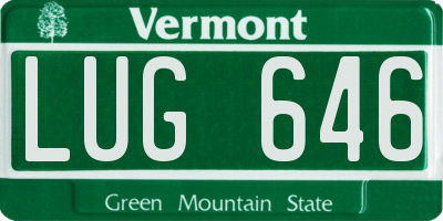 VT license plate LUG646