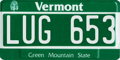 VT license plate LUG653