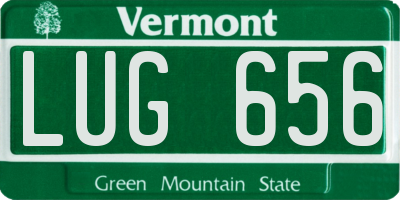 VT license plate LUG656
