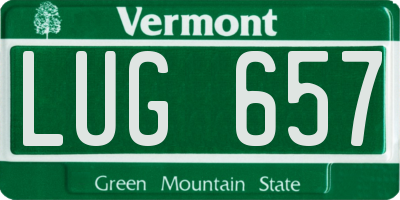 VT license plate LUG657